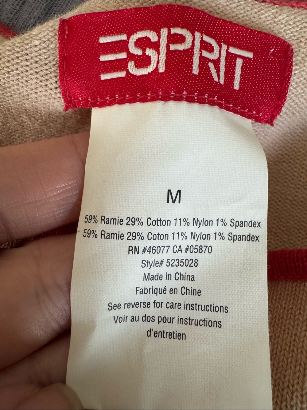 Rare Vintage Esprit 90s Y2K Tropical Scenic Cardigan Ramie Cotton M - Picture 3 of 8